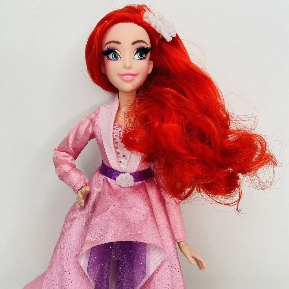Disney Princess Ariel Belle Style Series Doll Lot 2 Set Eyelashes Shoes Mermaid